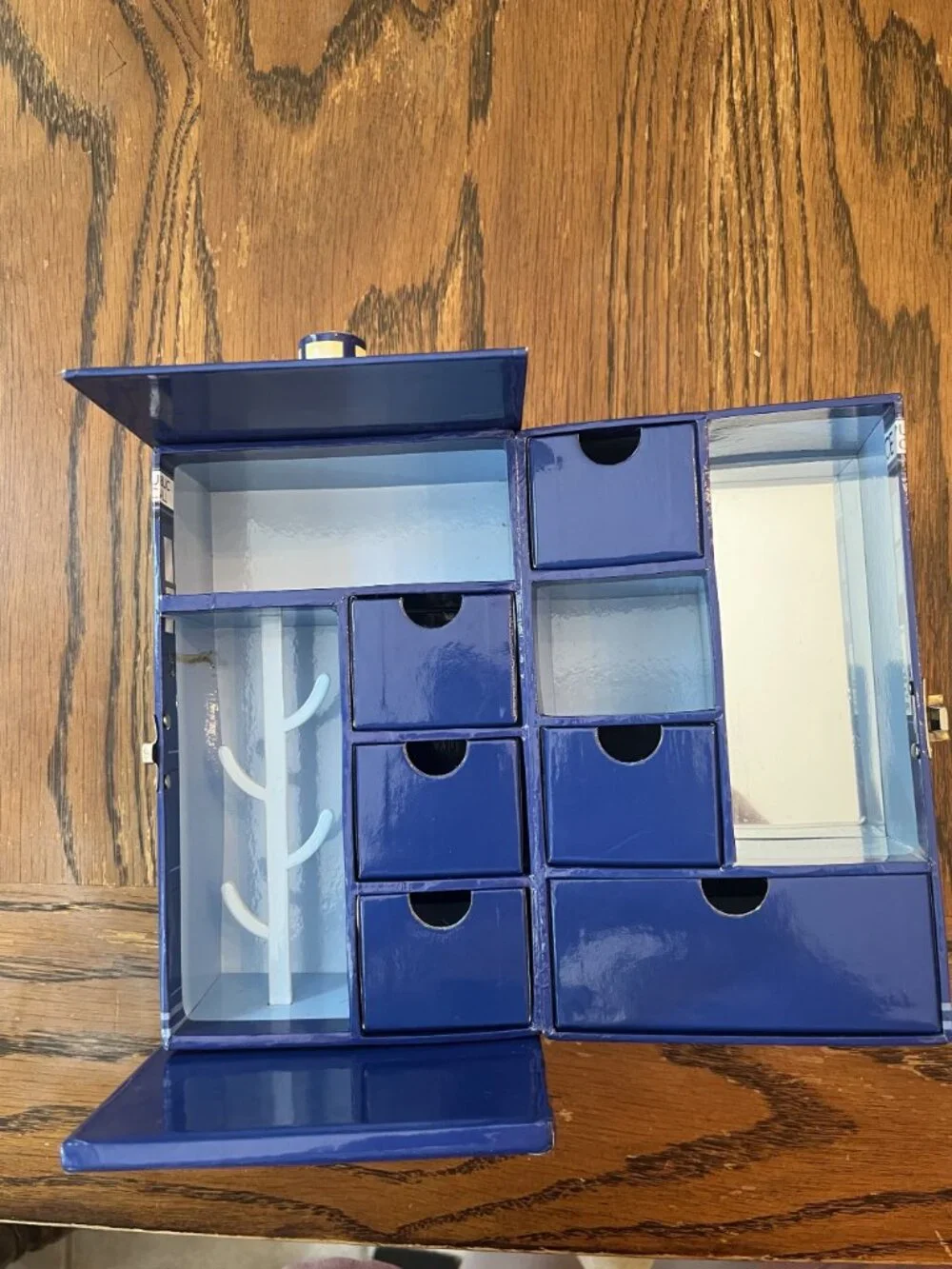 Doctor Who Tardis Jewelry Box - Includes 7 Drawers, Mirror, and Ring Hanger